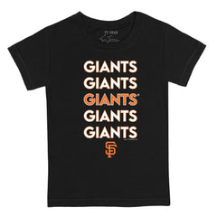 San Francisco Giants Tiny Turnip Youth Stacked T-Shirt - Black - MLB Sale