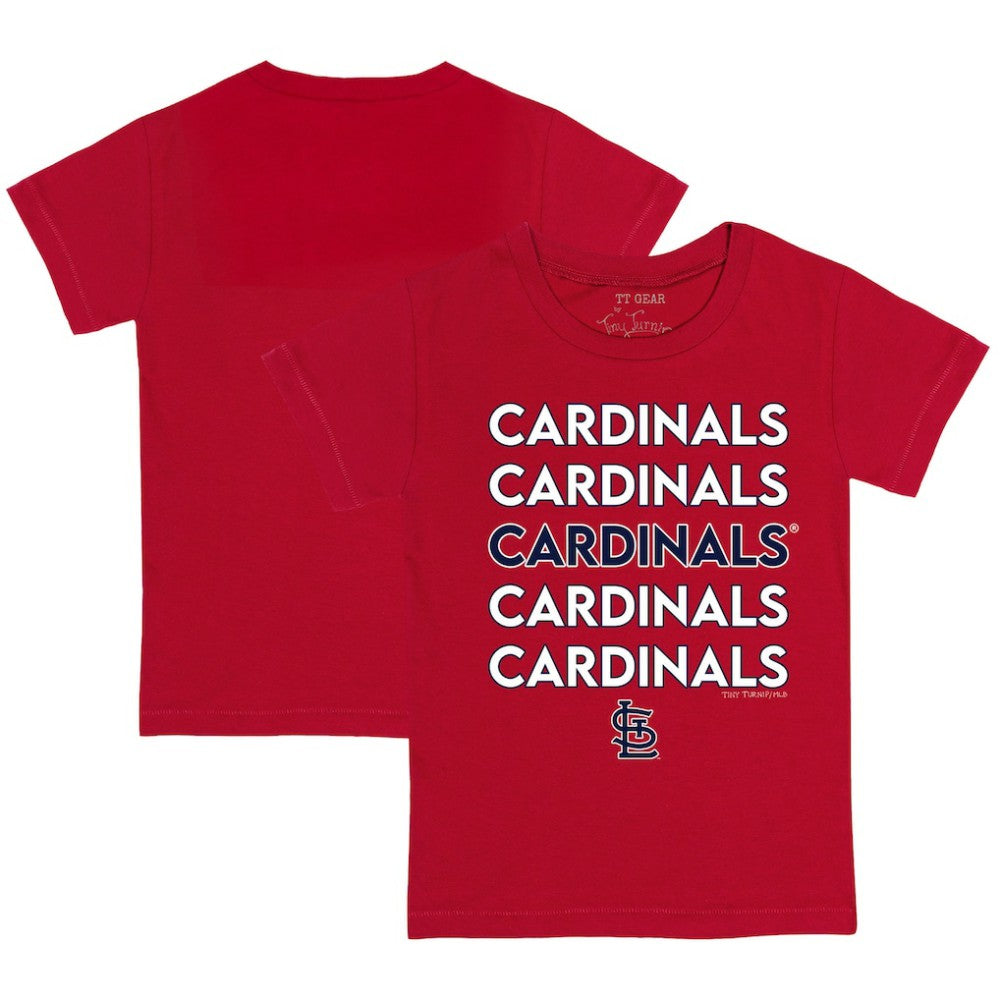 St. Louis Cardinals Tiny Turnip Youth Stacked T-Shirt - Red - MLB Sale
