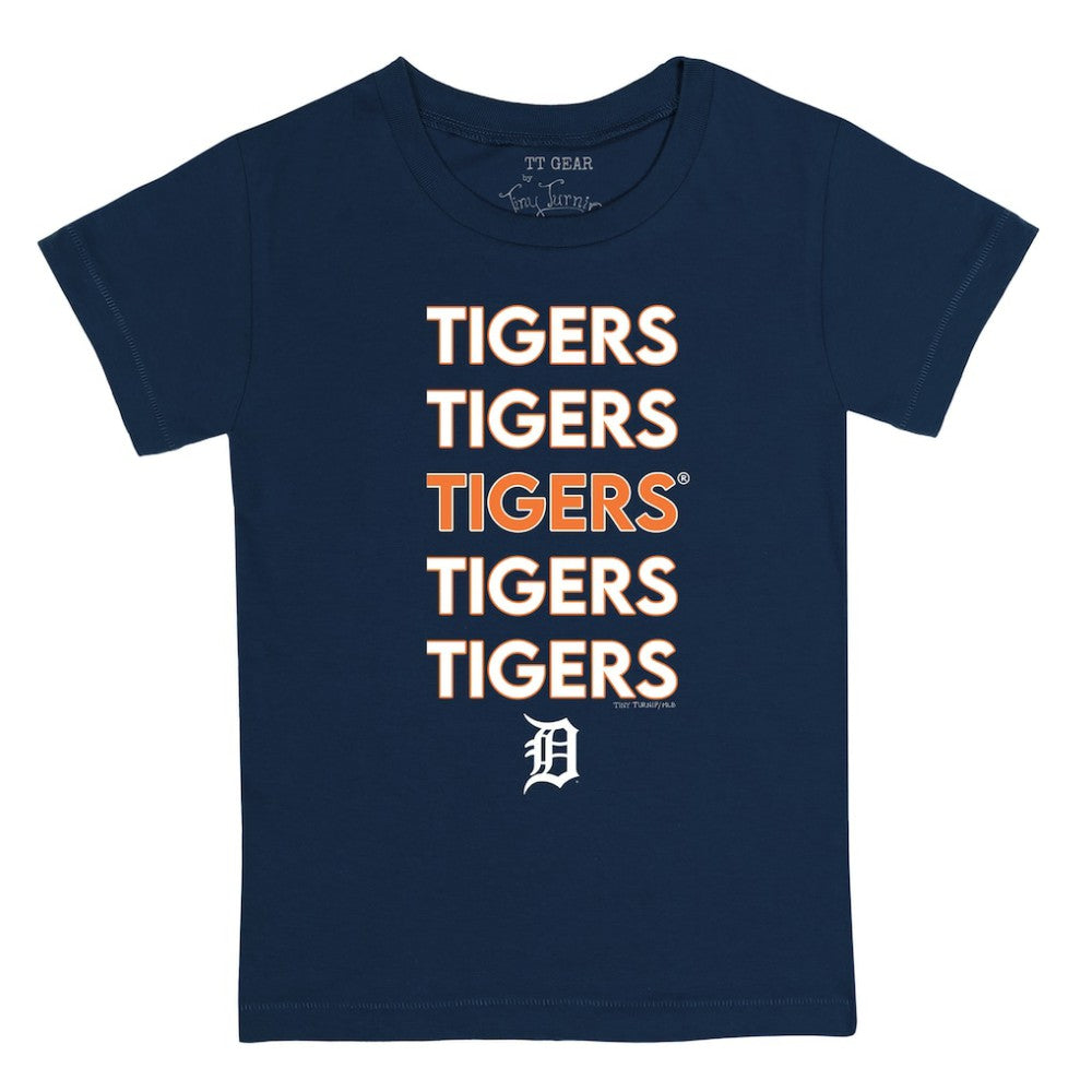 Detroit Tigers Tiny Turnip Youth Stacked T-Shirt - Navy - MLB Online