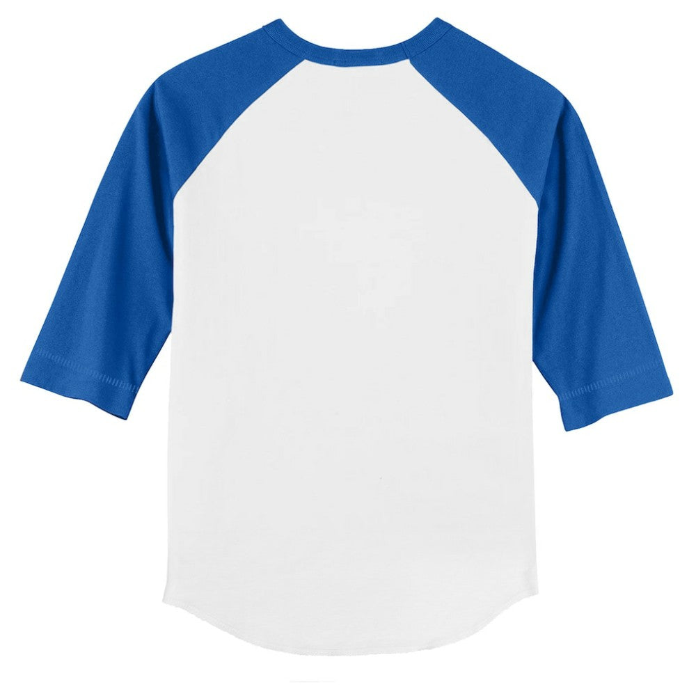 Texas Rangers Tiny Turnip Youth Stacked 3/4-Sleeve Raglan T-Shirt - White/Royal - MLB Lifestyle