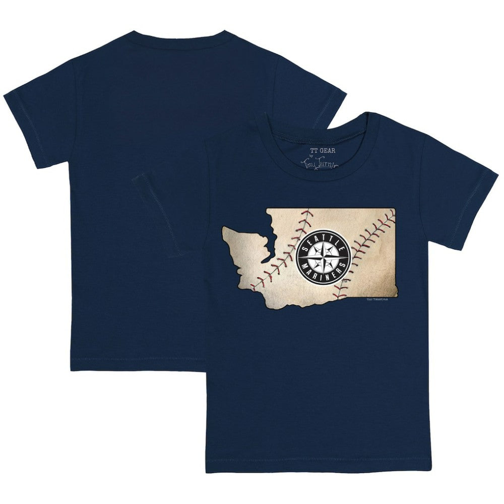 Seattle Mariners Tiny Turnip Youth State Outline T-Shirt - Navy - MLB on Sale