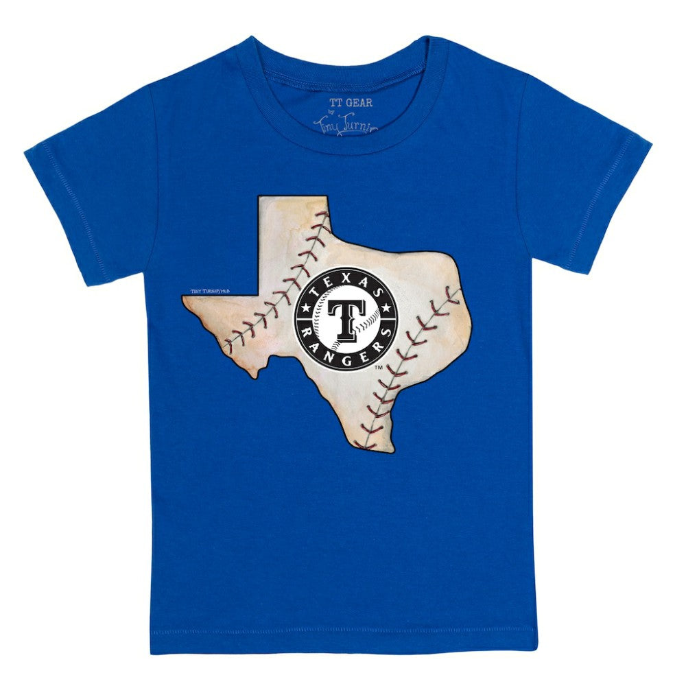 Texas Rangers Tiny Turnip Youth State Outline T-Shirt - Royal - MLB Lifestyle