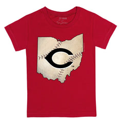 Cincinnati Reds Tiny Turnip Youth State Outline T-Shirt - Red - MLB on Sale