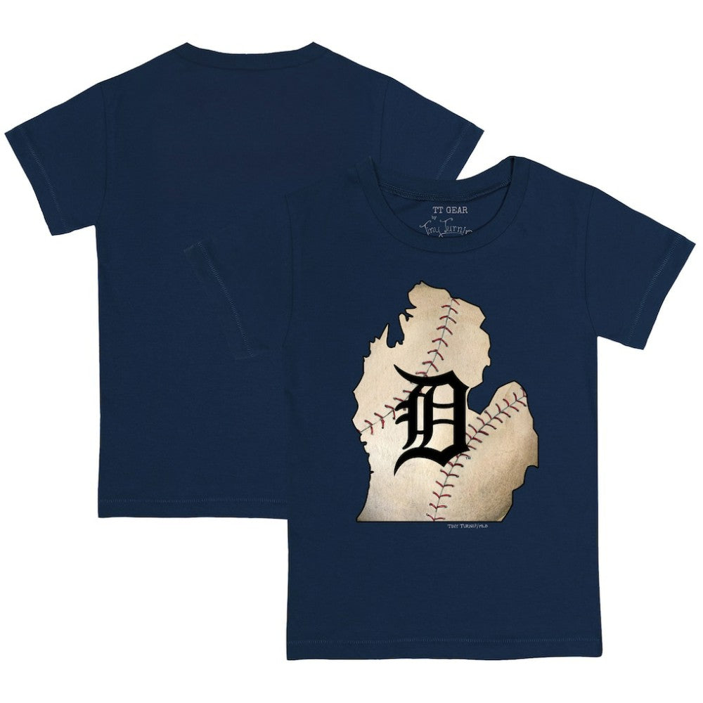 Detroit Tigers Tiny Turnip Youth State Outline T-Shirt - Navy - MLB Online