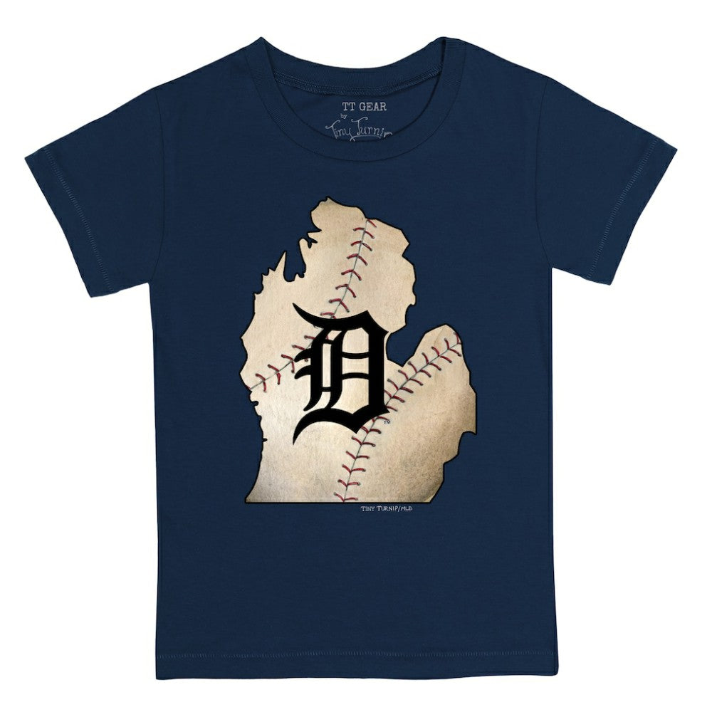 Detroit Tigers Tiny Turnip Youth State Outline T-Shirt - Navy - MLB Online