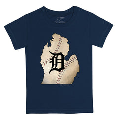 Detroit Tigers Tiny Turnip Youth State Outline T-Shirt - Navy - MLB Online