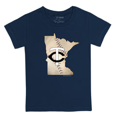 Minnesota Twins Tiny Turnip Youth State Outline T-Shirt - Navy - MLB Lifestyle