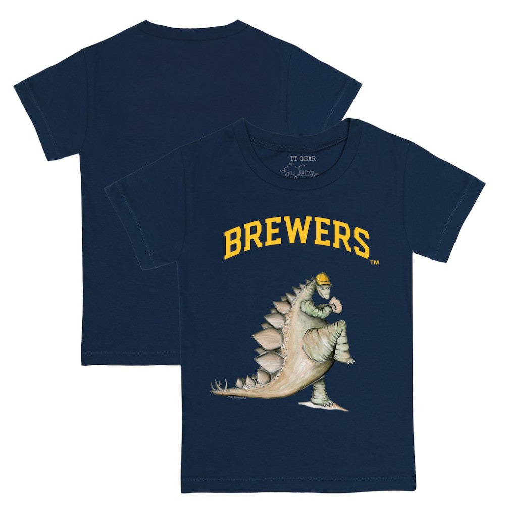 Milwaukee Brewers Tiny Turnip Youth Stega T-Shirt - Navy - MLB Lifestyle