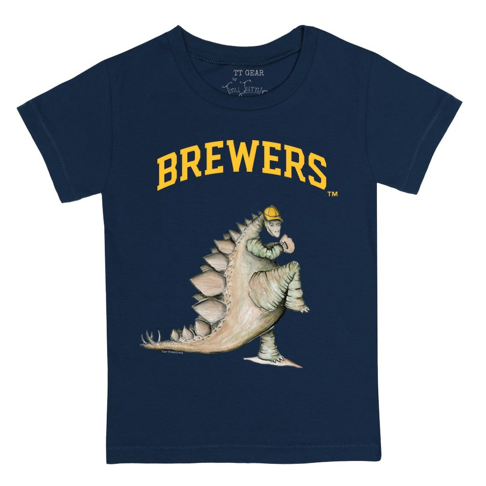 Milwaukee Brewers Tiny Turnip Youth Stega T-Shirt - Navy - MLB Lifestyle