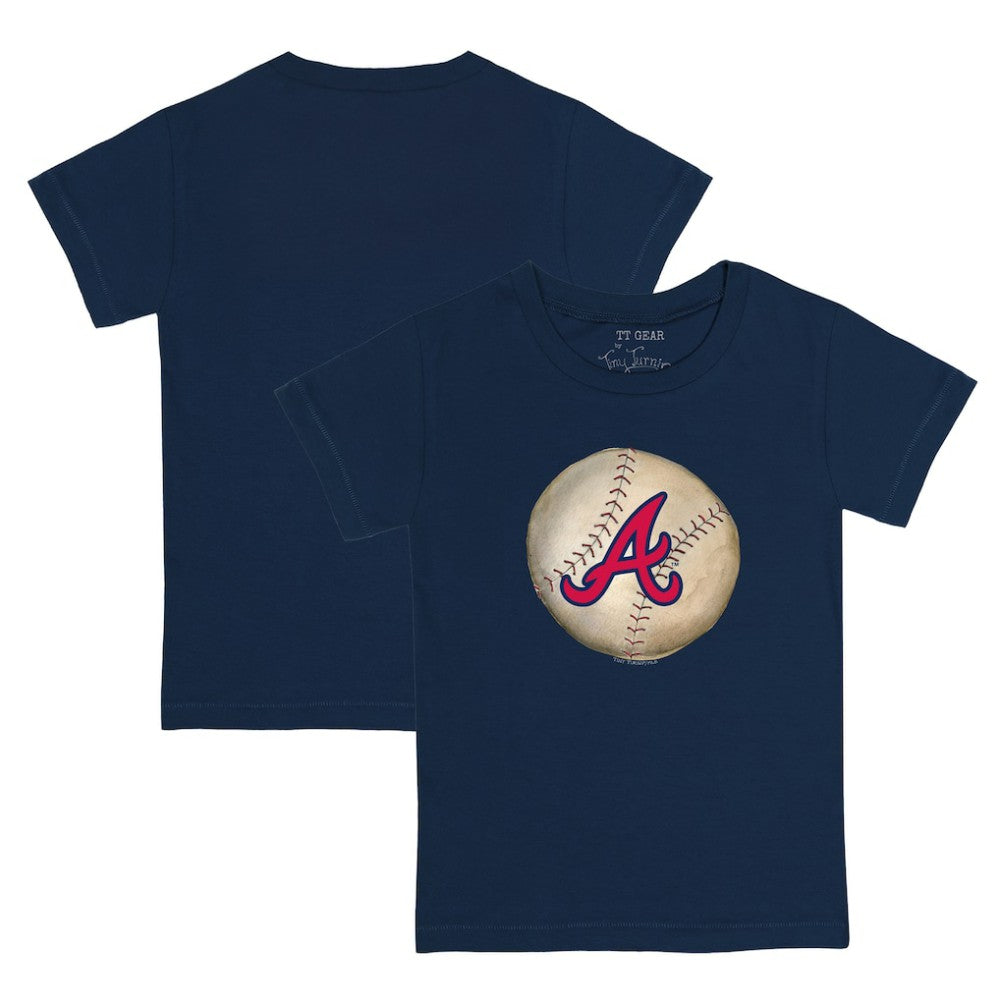 Atlanta Braves Tiny Turnip Youth Stitched Baseball T-Shirt - Navy - MLB Discount