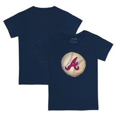 Atlanta Braves Tiny Turnip Youth Stitched Baseball T-Shirt - Navy - MLB Discount