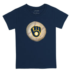 Milwaukee Brewers Tiny Turnip Youth Stitched Baseball T-Shirt - Navy - MLB Online