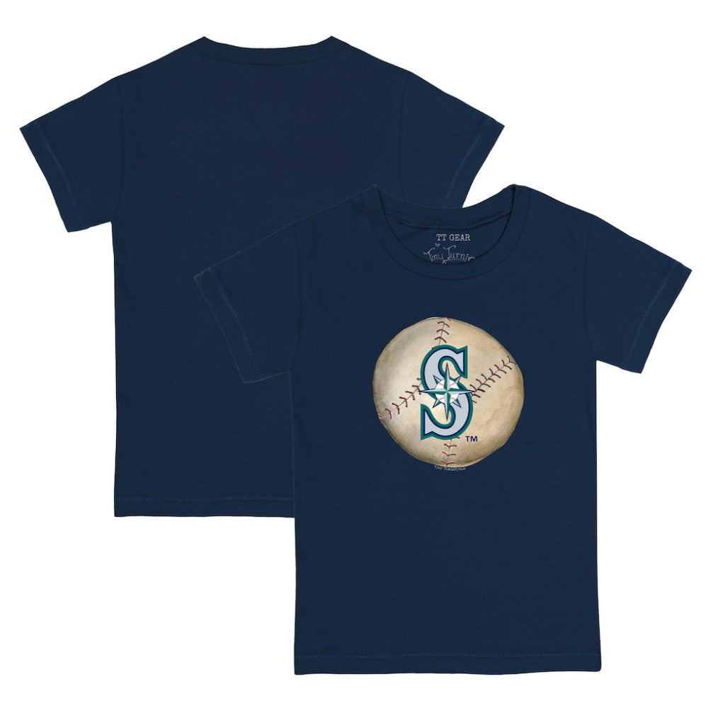 Seattle Mariners Tiny Turnip Youth Stitched Baseball T-Shirt - Navy - MLB Discount