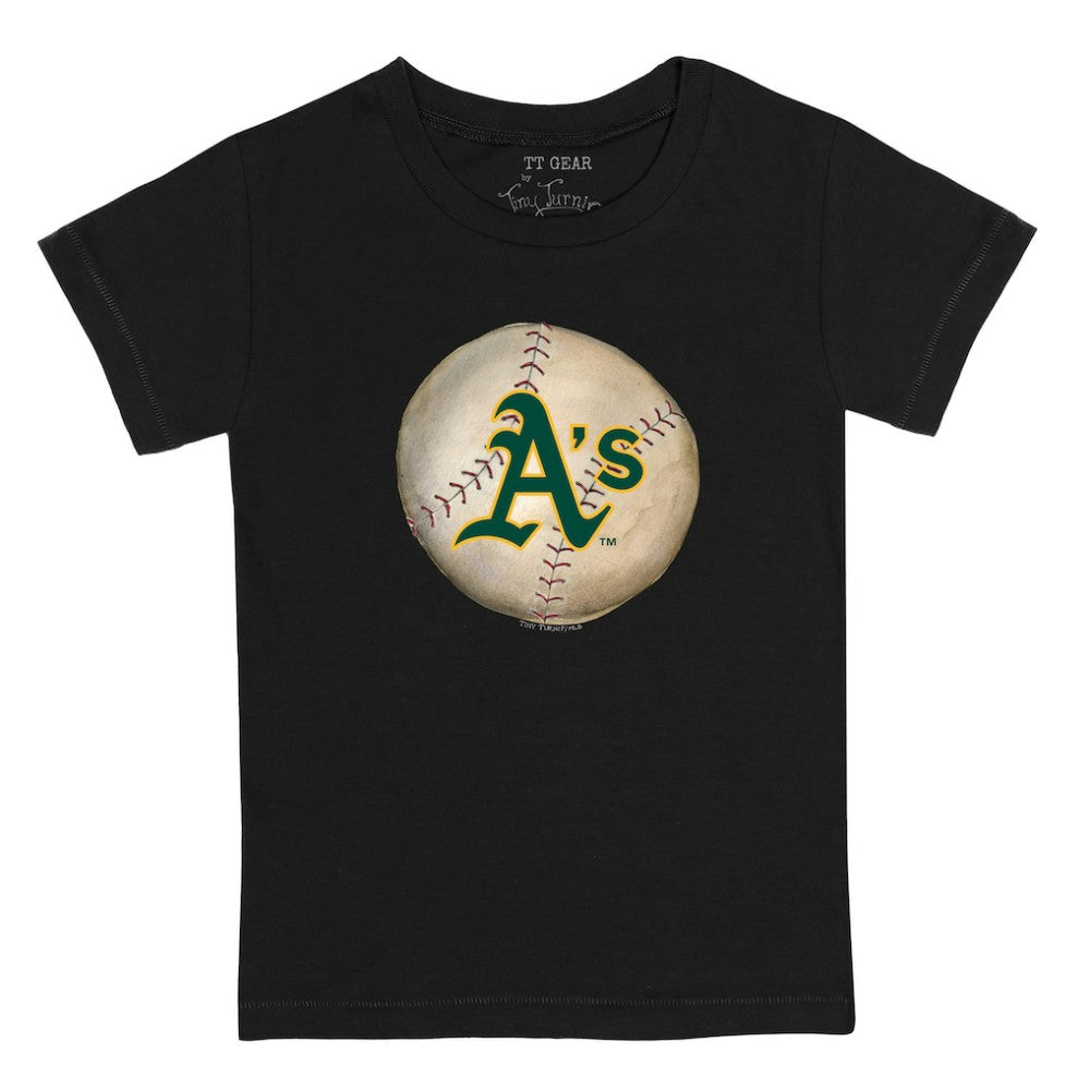 Athletics Tiny Turnip Youth Stitched Baseball T-Shirt - Black - MLB Lifestyle