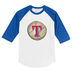 Texas Rangers Tiny Turnip Youth Stitched Baseball 3/4-Sleeve Raglan T-Shirt - White/Royal - MLB Online