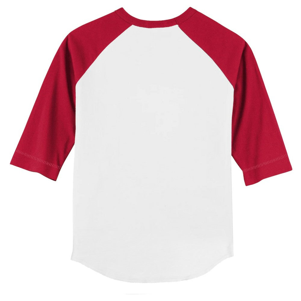 Boston Red Sox Tiny Turnip Youth Stitched Baseball 3/4-Sleeve Raglan T-Shirt - White/Red - MLB Discount