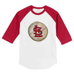 St. Louis Cardinals Tiny Turnip Youth Stitched Baseball 3/4-Sleeve Raglan T-Shirt - White/Red - MLB on Sale