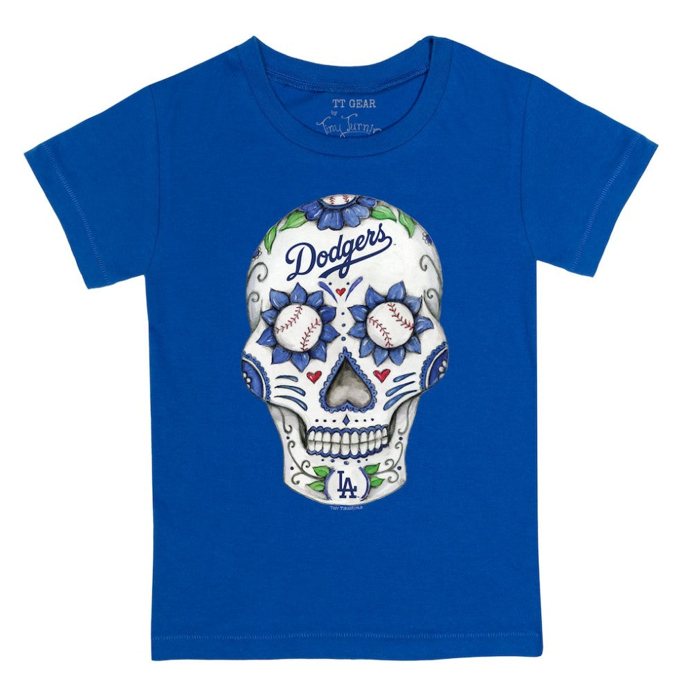 Los Angeles Dodgers Tiny Turnip Youth Sugar Skull T-Shirt - Royal - MLB Sale