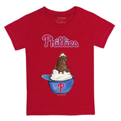 Philadelphia Phillies Tiny Turnip Youth Sundae Helmet T-Shirt - Red - MLB on Sale