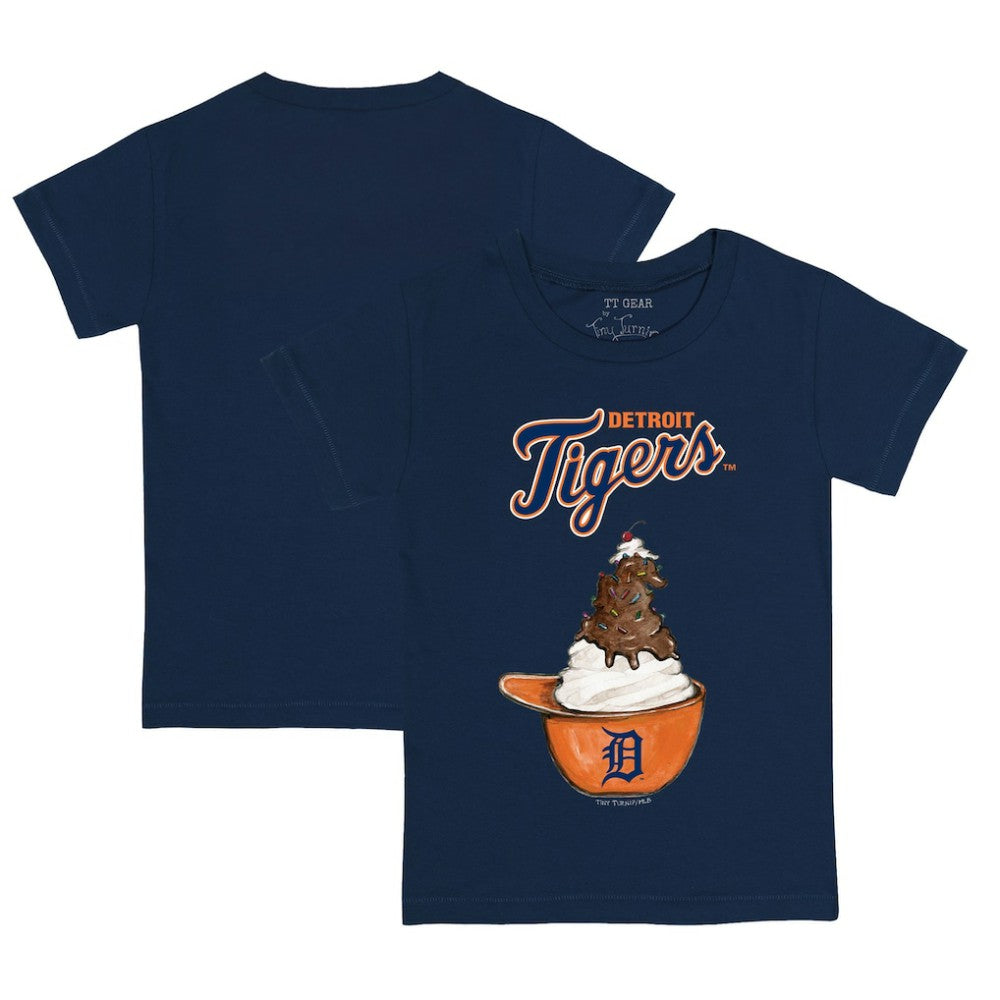 Detroit Tigers Tiny Turnip Youth Sundae Helmet T-Shirt - Navy - MLB Sale