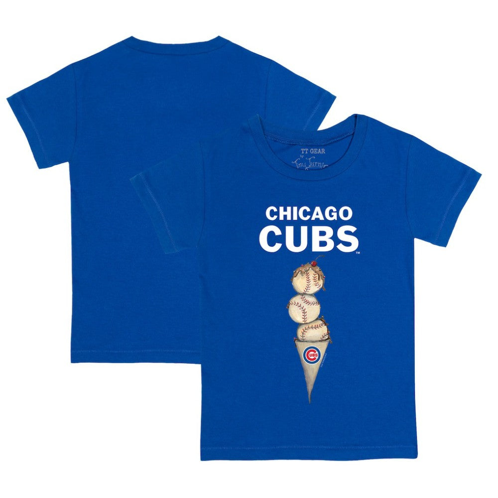 Chicago Cubs Tiny Turnip Youth Triple Scoop T-Shirt - Royal - MLB Discount