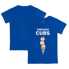 Chicago Cubs Tiny Turnip Youth Triple Scoop T-Shirt - Royal - MLB Discount