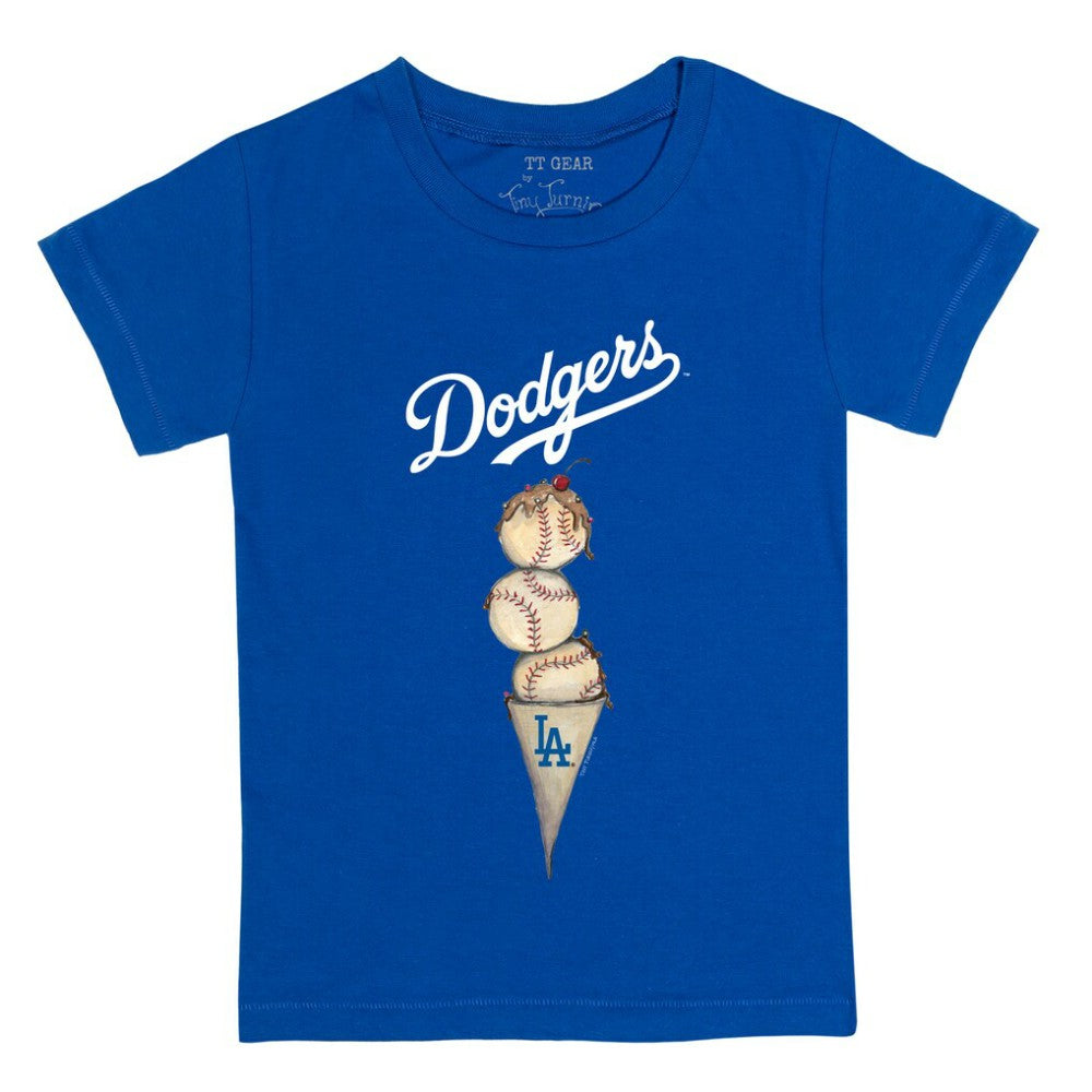 Los Angeles Dodgers Tiny Turnip Youth Triple Scoop T-Shirt - Royal - MLB Discount
