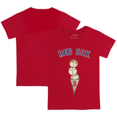 Boston Red Sox Tiny Turnip Youth Triple Scoop T-Shirt - Red - MLB Discount