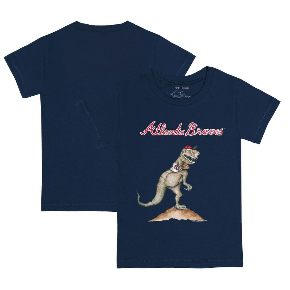 Atlanta Braves Tiny Turnip Youth TT Rex T-Shirt - Navy - MLB Discount