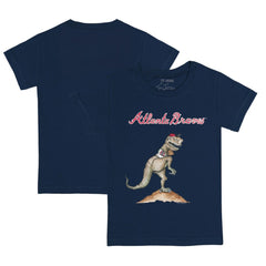 Atlanta Braves Tiny Turnip Youth TT Rex T-Shirt - Navy - MLB Discount