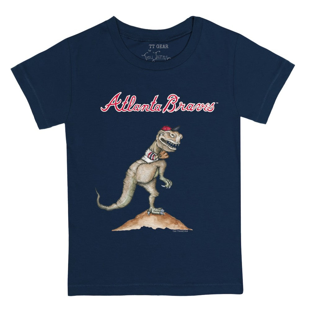 Atlanta Braves Tiny Turnip Youth TT Rex T-Shirt - Navy - MLB Discount