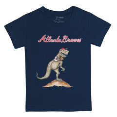 Atlanta Braves Tiny Turnip Youth TT Rex T-Shirt - Navy - MLB Discount
