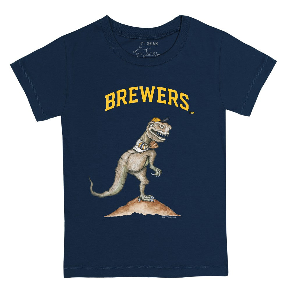 Milwaukee Brewers Tiny Turnip Youth TT Rex T-Shirt - Navy - MLB Online