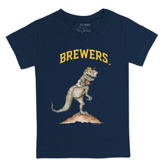 Milwaukee Brewers Tiny Turnip Youth TT Rex T-Shirt - Navy - MLB Online