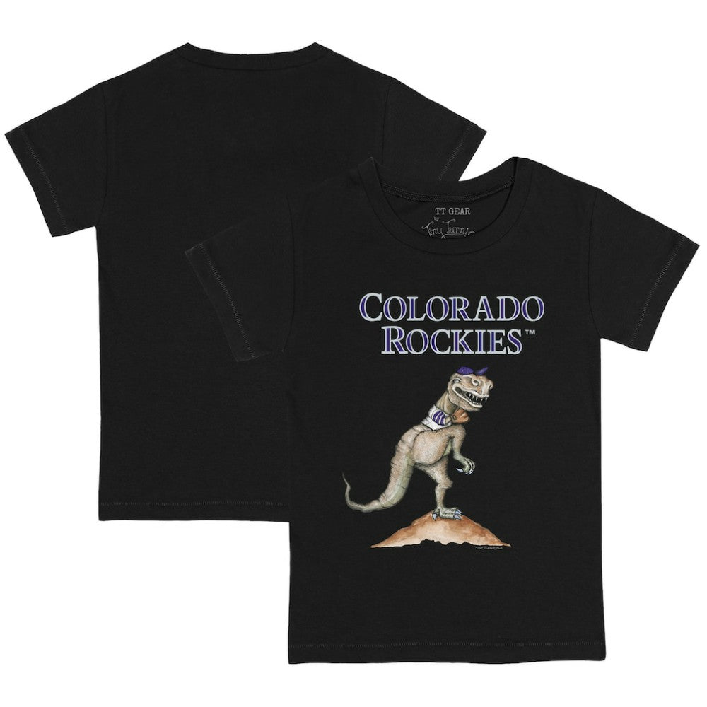 Colorado Rockies Tiny Turnip Youth TT Rex T-Shirt - Black - MLB Discount