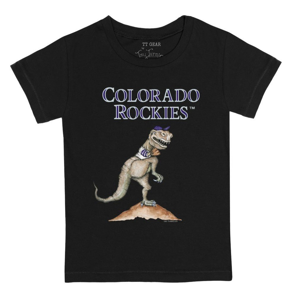 Colorado Rockies Tiny Turnip Youth TT Rex T-Shirt - Black - MLB Discount