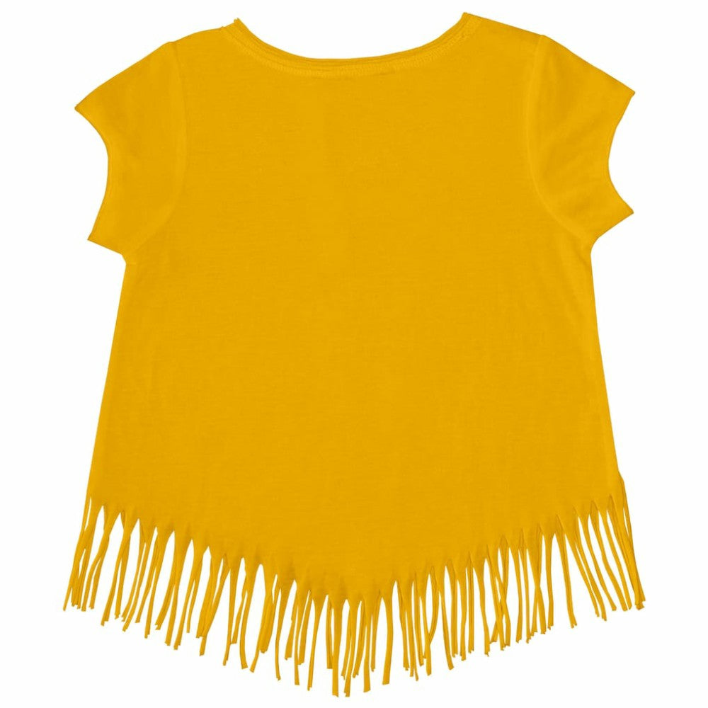 San Diego Padres Tiny Turnip Girls Youth Unicorn Fringe T-Shirt - Gold - MLB Lifestyle