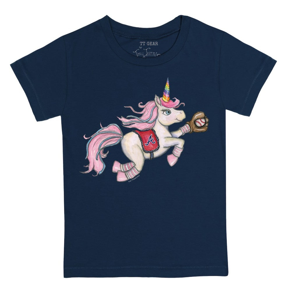 Atlanta Braves Tiny Turnip Youth Unicorn T-Shirt - Navy - MLB Lifestyle