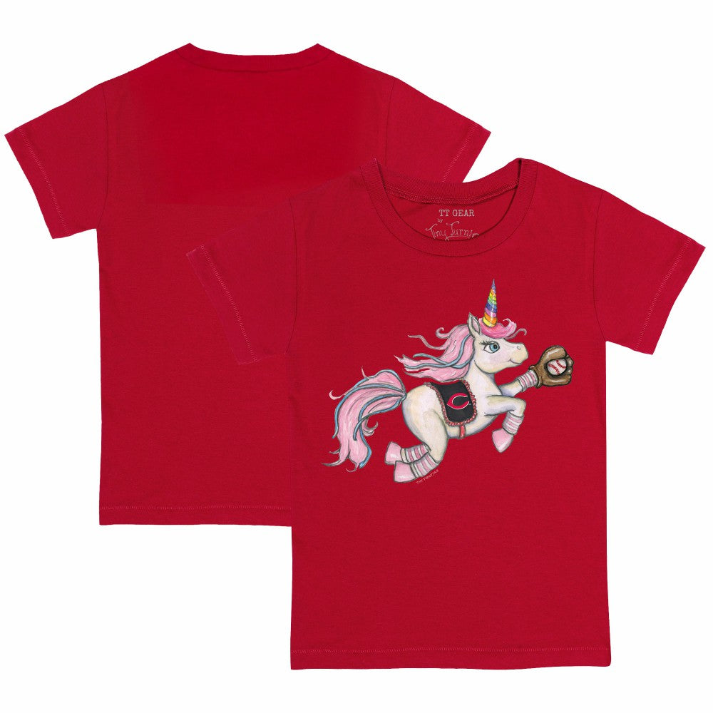 Cincinnati Reds Tiny Turnip Youth Unicorn T-Shirt - Red - MLB Discount