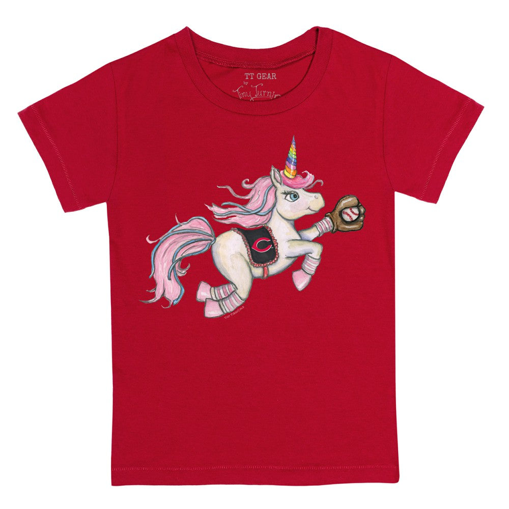 Cincinnati Reds Tiny Turnip Youth Unicorn T-Shirt - Red - MLB Discount