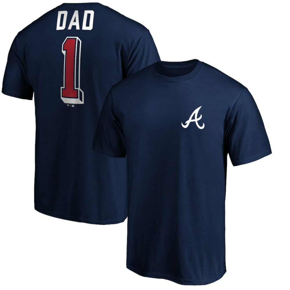 Atlanta Braves Number One Dad T-Shirt - Navy - MLB Online