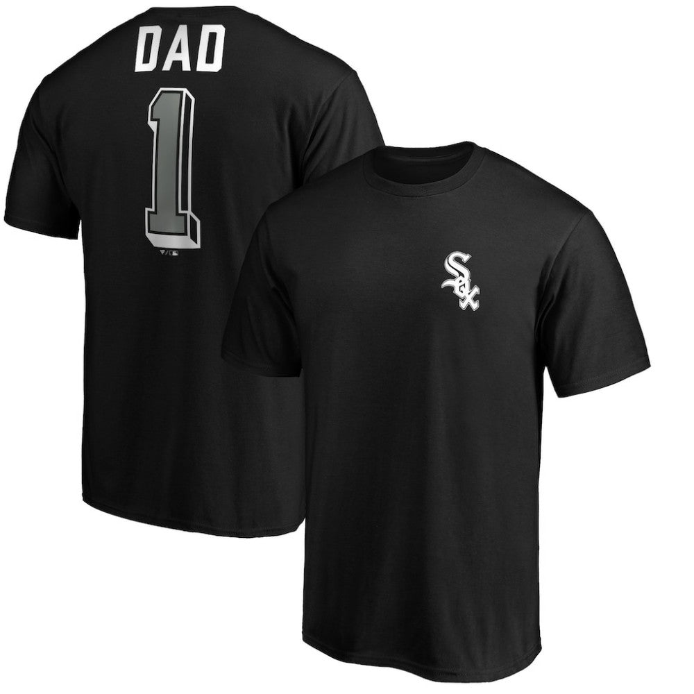 Chicago White Sox Number One Dad T-Shirt - Black - MLB Discount