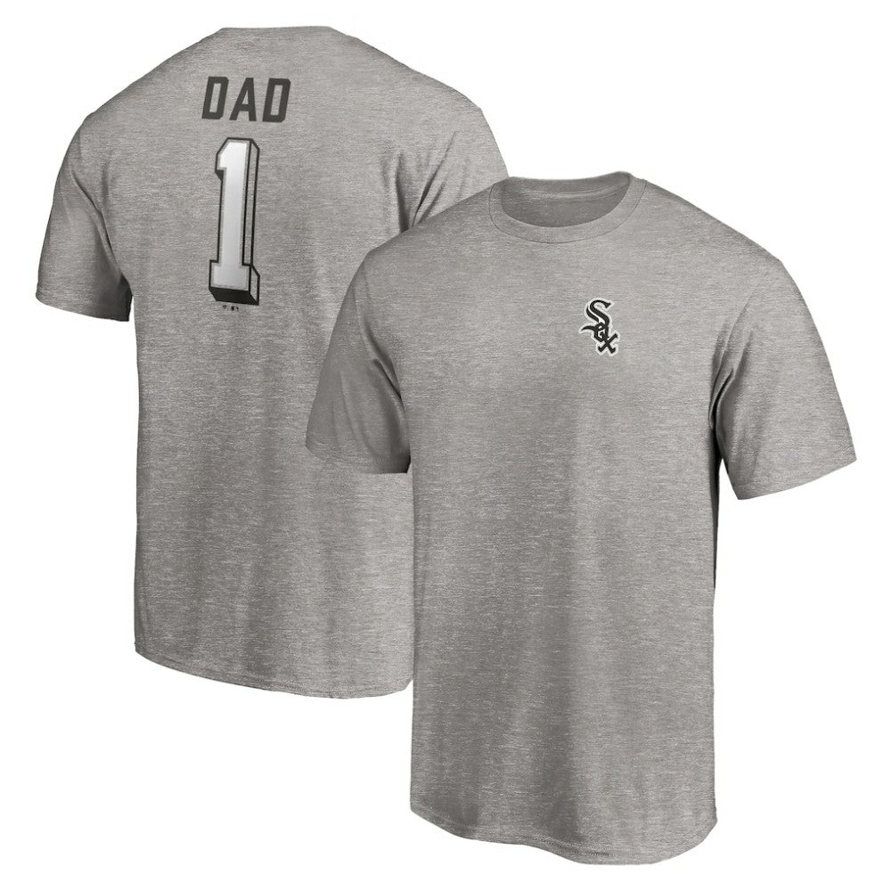 Chicago White Sox Number One Dad T-Shirt - Heather Gray - MLB Online