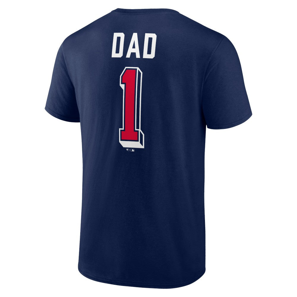 Cleveland Guardians Number One Dad Team Logo T-Shirt - Navy - MLB Sale