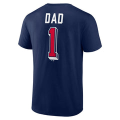 Cleveland Guardians Number One Dad Team Logo T-Shirt - Navy - MLB Sale