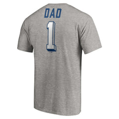 Los Angeles Dodgers Number One Dad T-Shirt - Heather Gray - MLB Sale