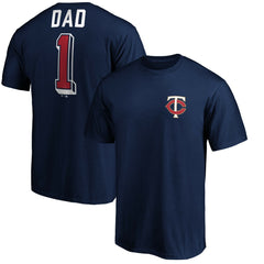 Minnesota Twins Number One Dad T-Shirt - Navy - MLB Discount