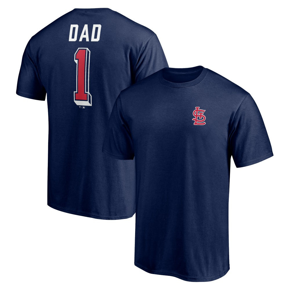 St. Louis Cardinals Number One Dad T-Shirt - Navy - MLB on Sale
