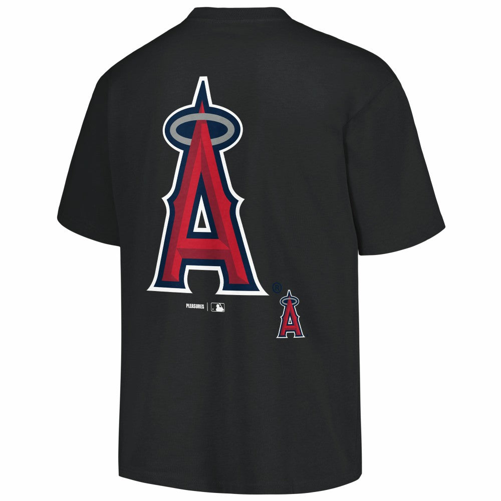 Los Angeles Angels PLEASURES Ballpark T-Shirt - Black - MLB Online