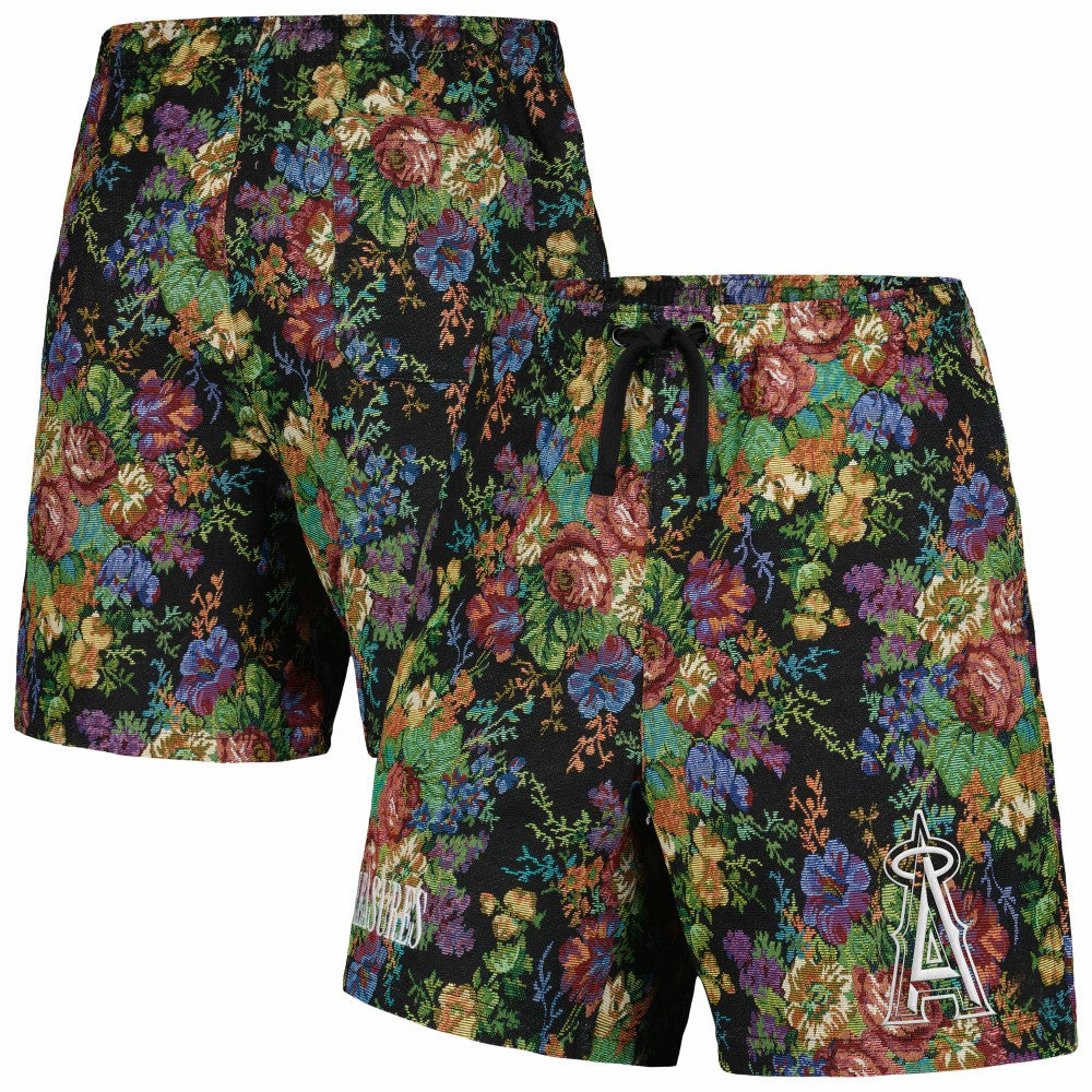 Los Angeles Angels PLEASURES Floral Shorts - Black - MLB Online